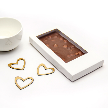 Упаковка для шоколадной плитки 160*80*17 мм (белая) (2-д)