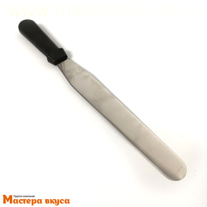 Палета прямая металлическая 20 см, с пластиковой ручкой (спатула)