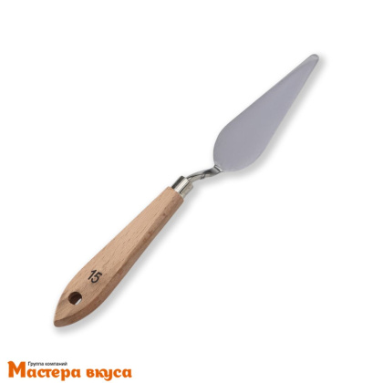 Палета (мастихин) лопатка металлическая 21 см, с деревянной ручкой "Деко"