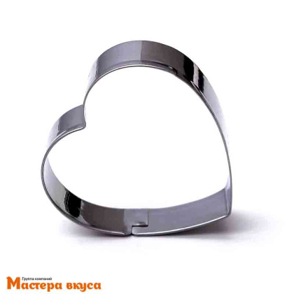 Набор вырубок металл СЕРДЕЧКО, d~7.5 см (набор 5 шт)