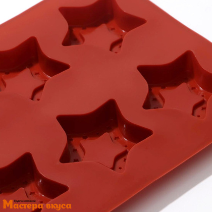 Форма силиконовая ЗВЁЗДОЧКИ, (8 ячеек) 29*16 см