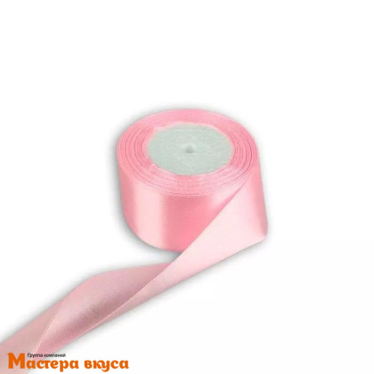 Лента атласная, РОЗОВАЯ, 50мм, ~23м