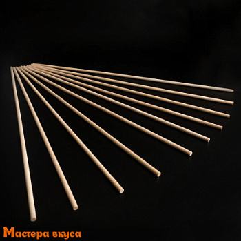 Набор палочек-дюбелей для укрепления уровней торта (деревянная ось), 40 см, d 0,5 см, 10 шт 