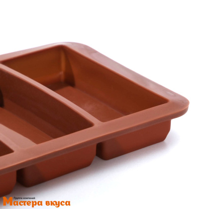 Форма силиконовая БИСКВИТЫ (дубайский шоколад), (5 фигур) 22,3*10,5*2 см