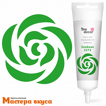 Краситель гелевый Top decor, ЗЕЛЕНЫЙ 2272, 100гр
