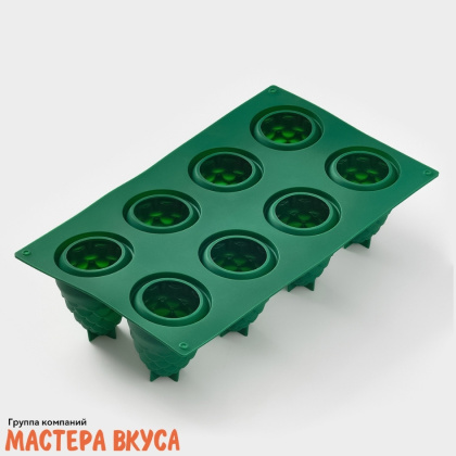 Форма силиконовая, для муссовых десертов ШИШКА, (8 ячеек) 29,8*17,3*7,5 см