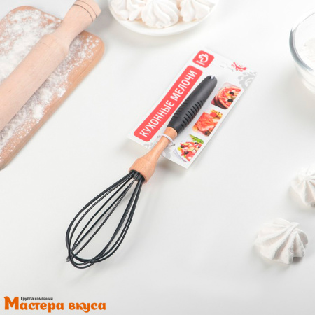 Венчик кулинарный для тефлоновой посуды, 28 см, силиконизированный "Макота"