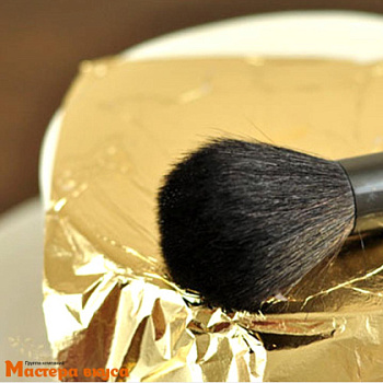 Золото пищевое желтое Поталь  80*80 мм, 23 карата (Е175), 1 лист (Корея)