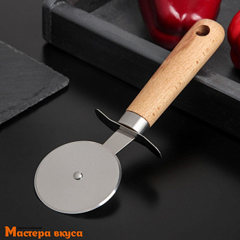 Нож для пиццы и теста "Древо", деревянная ручка, 20,5 см