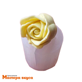 Молд силиконовый  3D РОЗА, изд d36 мм h42 мм (~28гр)