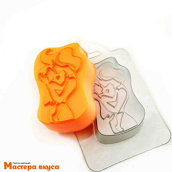 Форма для шоколада пластиковая МАМИНА НЕЖНОСТЬ 80*57*24,5мм